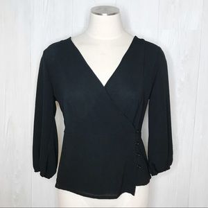 Bobeau | NWT Side Button Wrap Blouse Sz. S